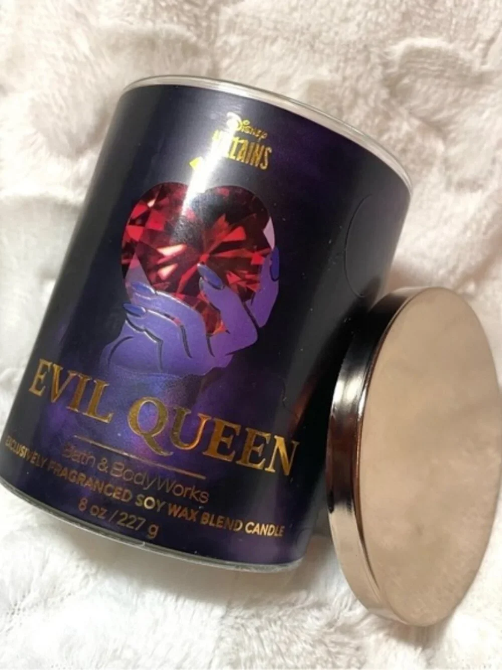 👑✨ NWT Disney Villains Evil Queen Candle – Bath & Body Works Exclusive 🍎🖤